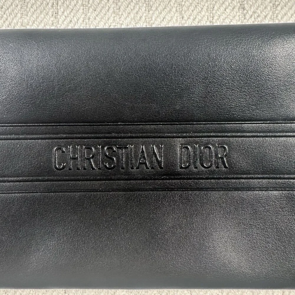 ORIGINAL CHRISTIAN DIOR SUNGLASSES EYEGLASSES BLACK LEATHER POUCH